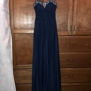 Navy blue prom dress